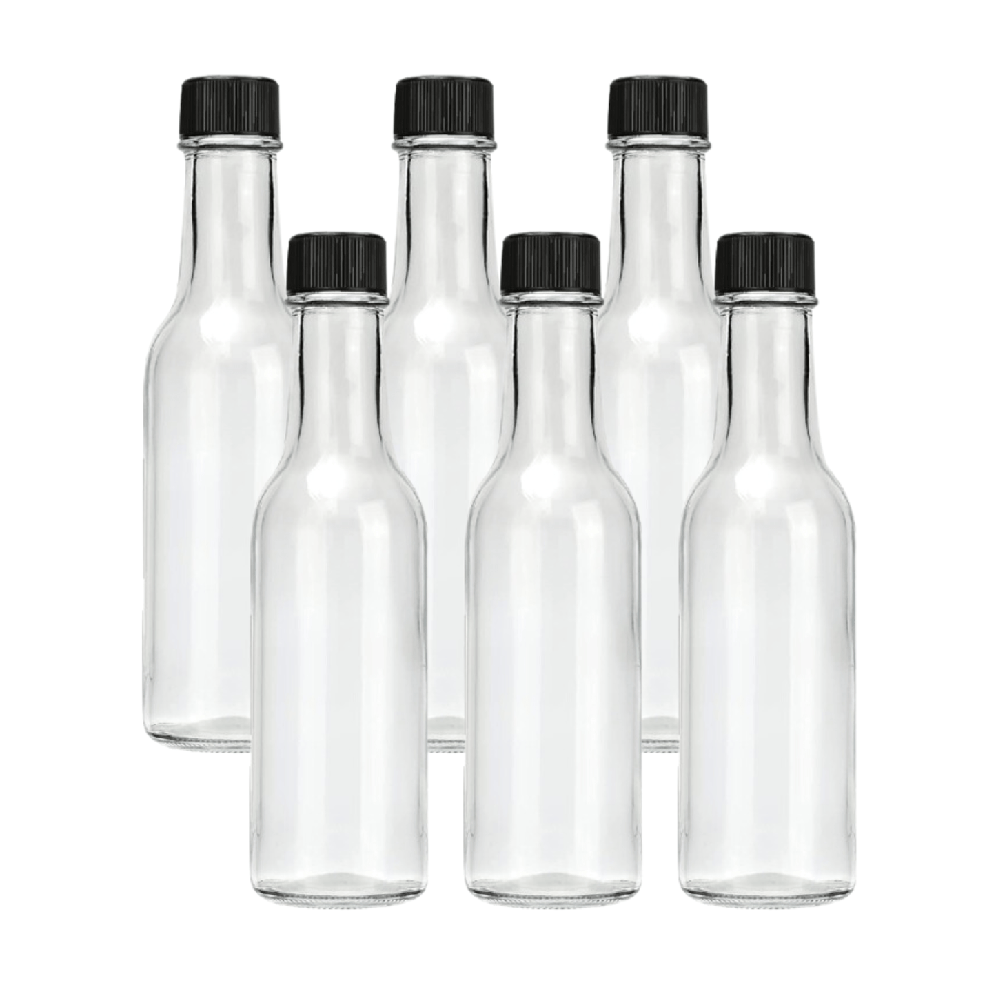 5 oz. Glass Woozy Hot Sauce Bottles, Caps Included - Kitsy Box -