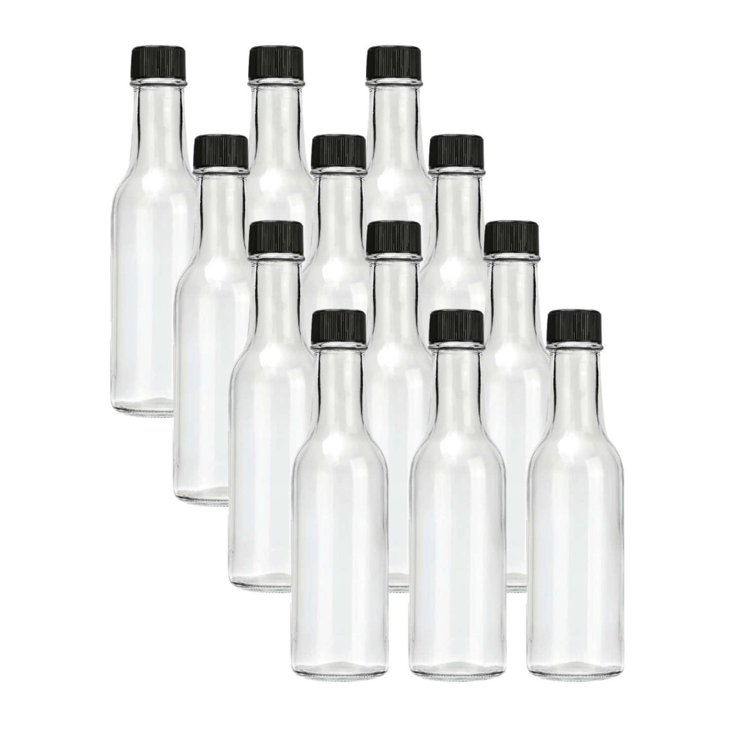 5 oz. Glass Woozy Hot Sauce Bottles, Caps Included - Kitsy Box -