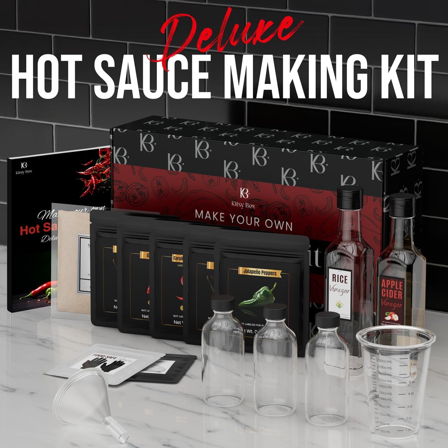 DIY Hot Sauce Making Kit, Gift Set - Hot Sauce Kit - Kitsy Box -