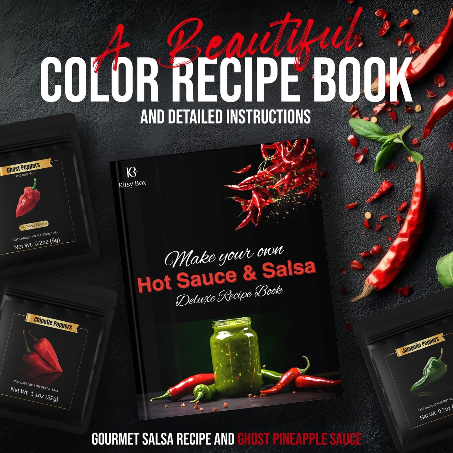 DIY Hot Sauce Making Kit, Gift Set - Hot Sauce Kit - Kitsy Box -