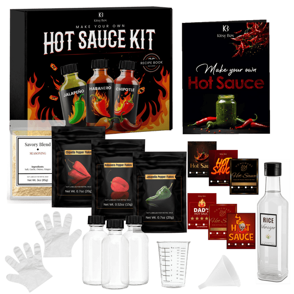 Hot Sauce Making Kit – Make Your Own Hot Sauce Variety Pack Gift Set | Fun DIY Cooking Kit