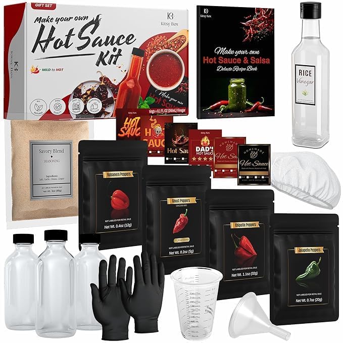 DIY Hot Sauce Making Kit – Craft 18+ Homemade Hot Sauces with Real Peppers
