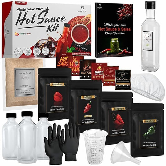 DIY Hot Sauce Making Kit – Craft 18+ Homemade Hot Sauces with Real Peppers