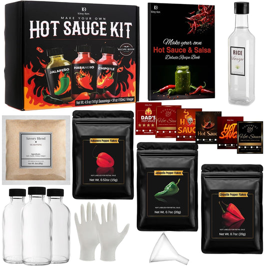DIY Hot Sauce Making Kit – Craft 18+ Homemade Hot Sauces with Real Peppers