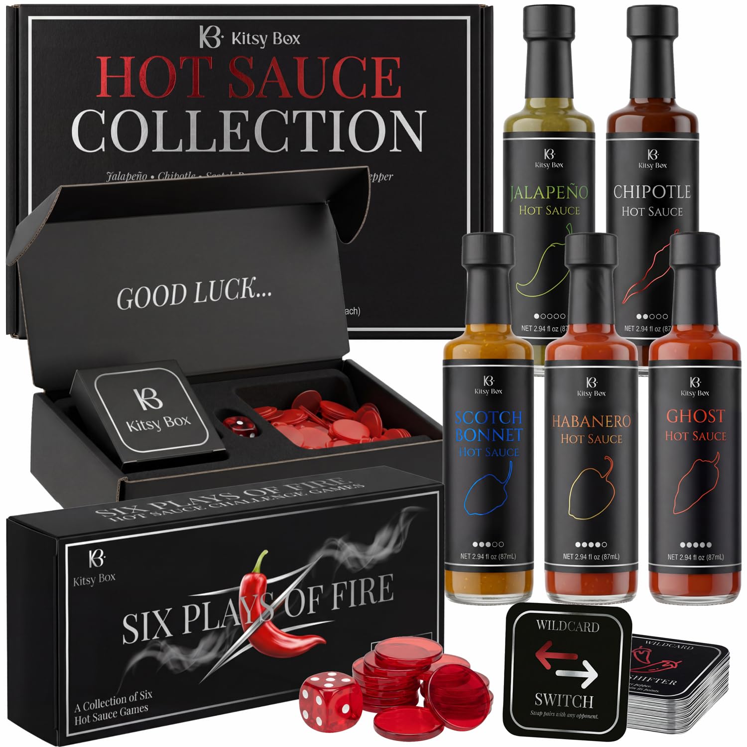 Hot Sauce Gift Set – 5 Bottle Variety Pack | Kitsy Box