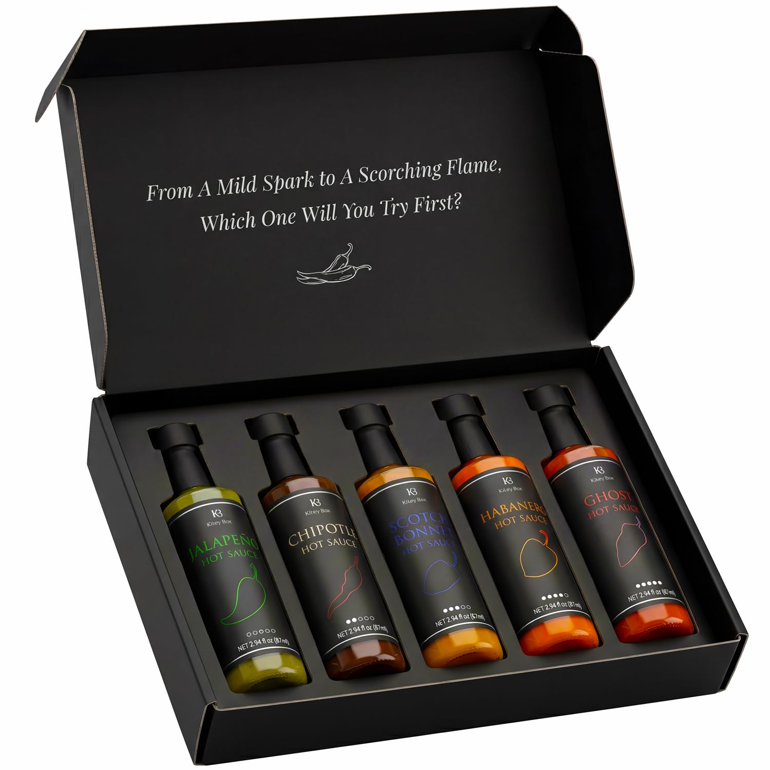 Hot Sauce Gift Set – 5 Bottle Variety Pack | Kitsy Box
