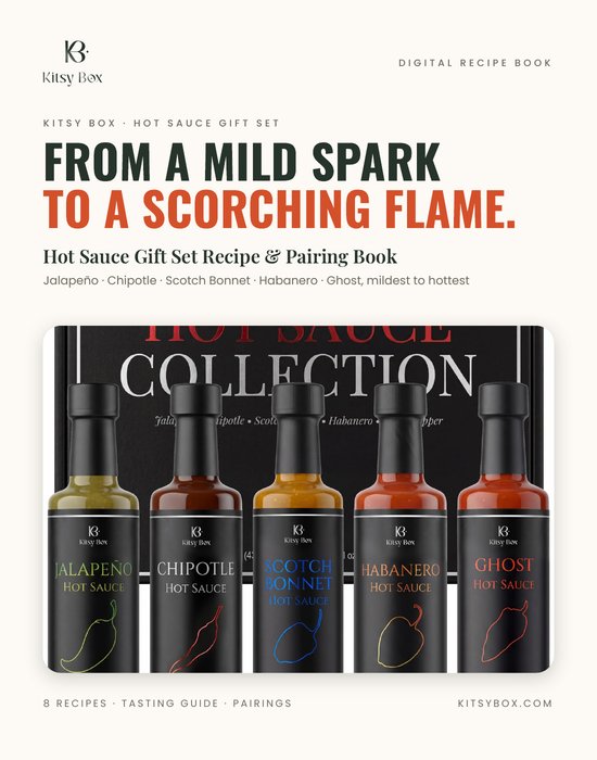 Hot Sauce Gift Set recipe book cover